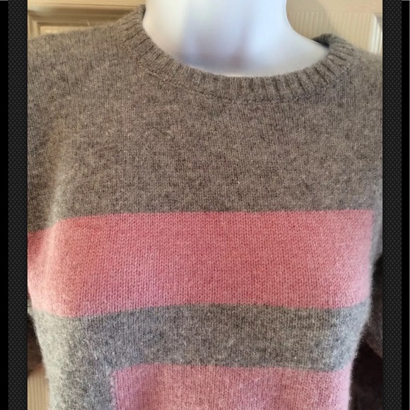 MACKINNON OF SCOTLAND Lambswool Angora Gray Pink - Picture 2 of 5